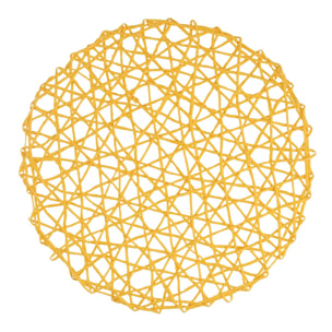 Tovaglietta in carta giallo tondo cm ø38