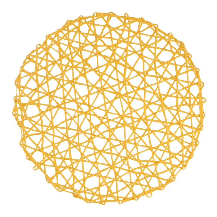 Tovaglietta in carta giallo tondo cm ø38