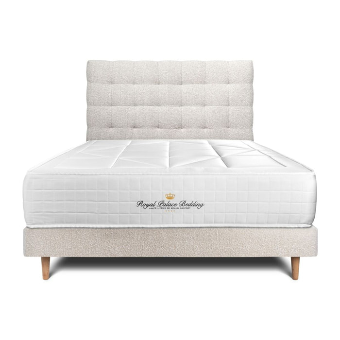 Lit Windsor Sommier bouclette - pieds bois