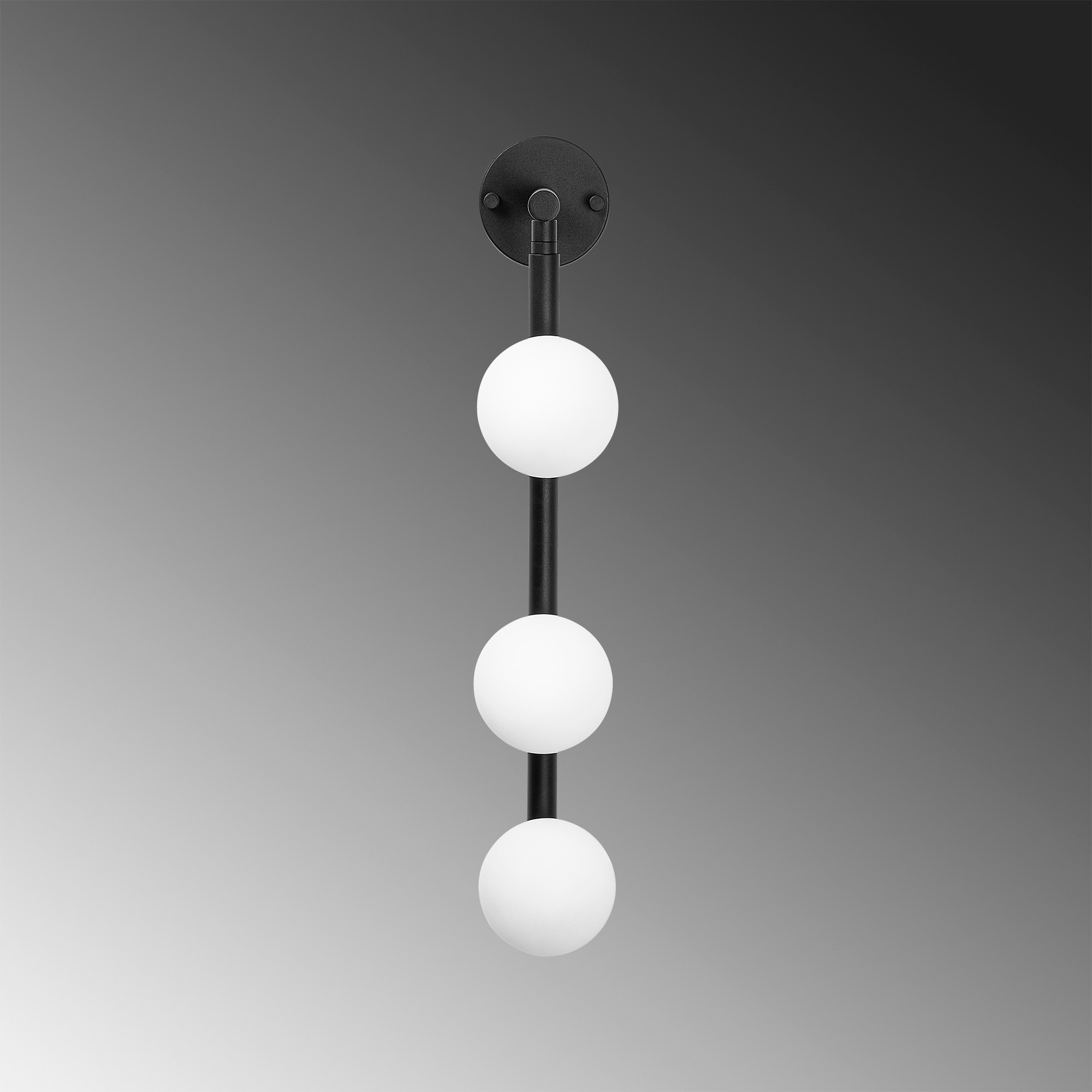 Aplique de pared, metal , negro, 10x24x59, casquillo 3 x G9 Max 10 W