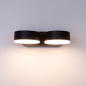 FORLIGHT Aplique LED Pale 21W IP54 Blanco Neutro 4000K, Regulable ON-OFF, Acabado Gris Urbano