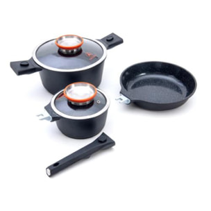 Set de 8 pièces noir   amovible - "Alizée Minimax"