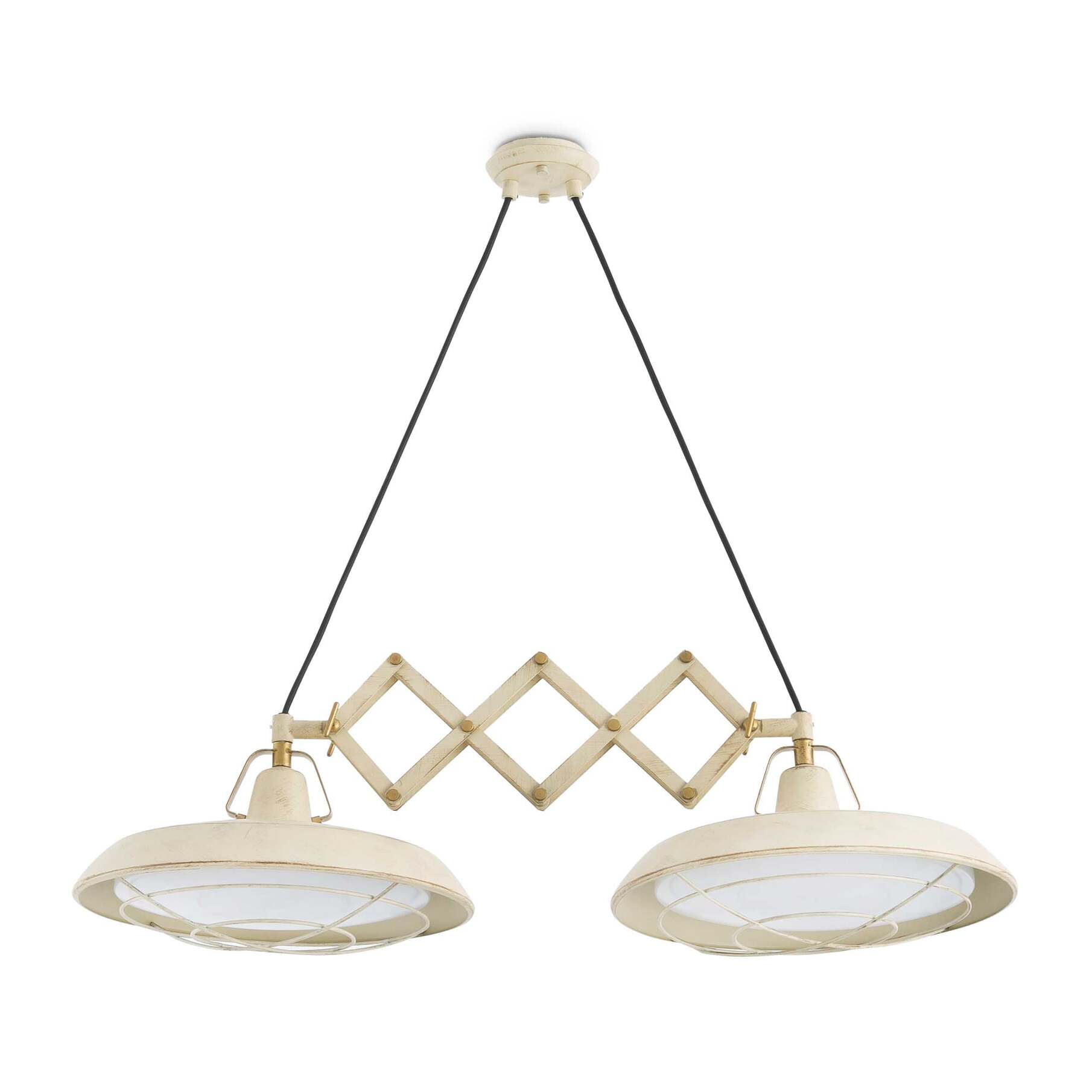 PLEC Colgante extensible LED blanco roto