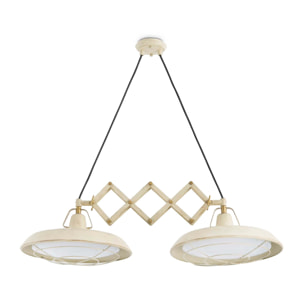 PLEC Colgante extensible LED blanco roto