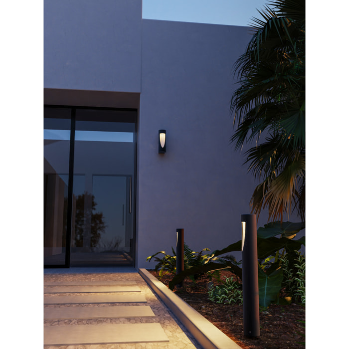 Forlight Brit - Aplique Exterior LED con Luz Cálida 3000K para Jardín y Terraza IP54 de Color Gris Urbano