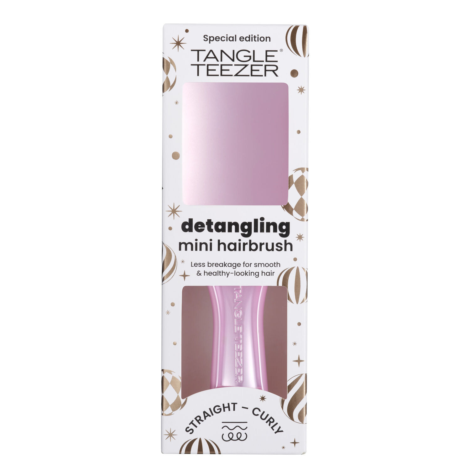 Ultimate Detangler Mini  - Brosse à Cheveux Démêlante Chrome Rose Satin