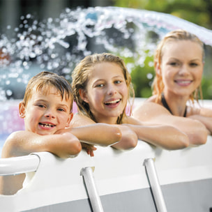 Intex Piscina Prisma Frame rettangolare con Pompa Filtro, Scaletta e Teli, 488x244x107 cm