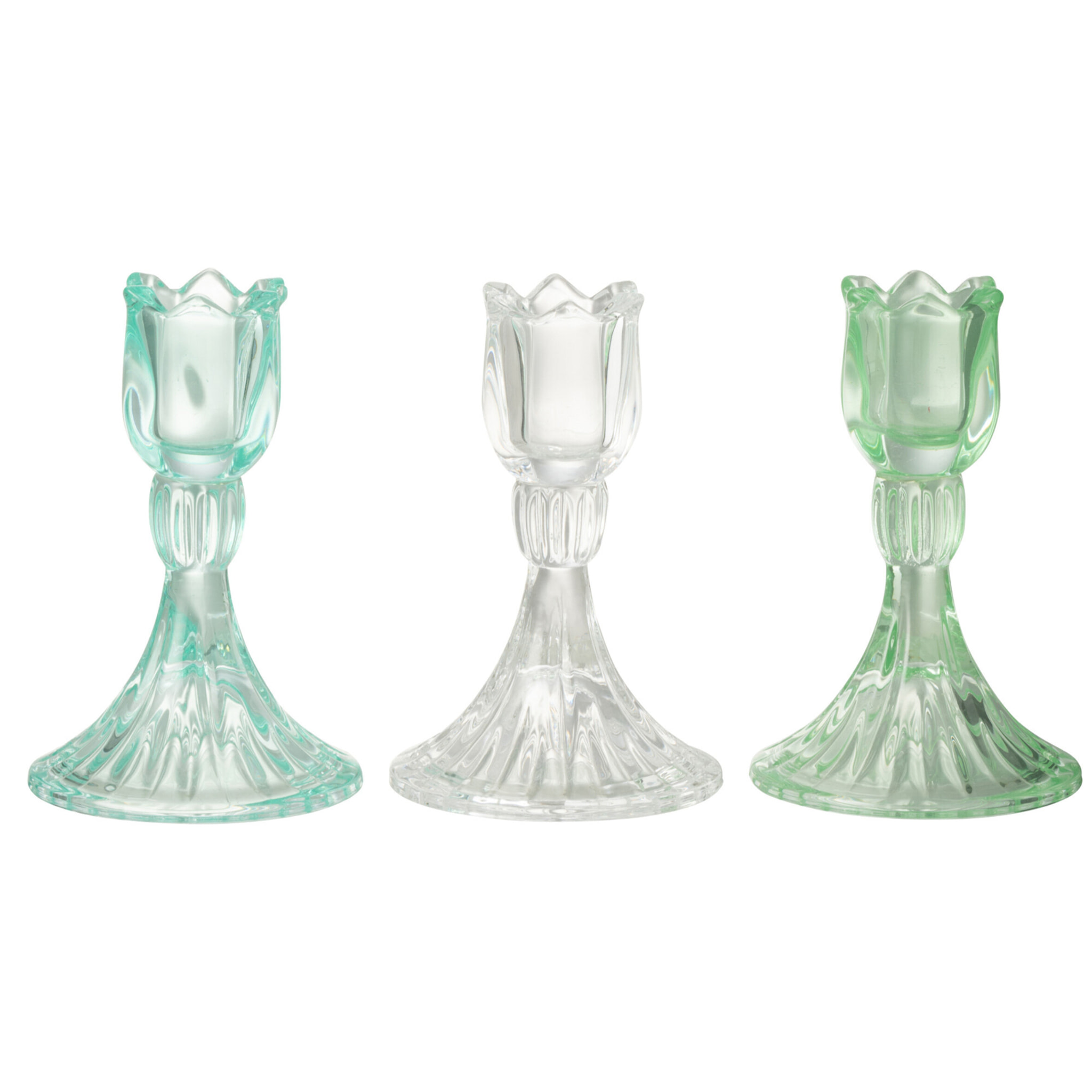 J-Line chandelier Tulipe Rond - verre - mix - 3 pcs