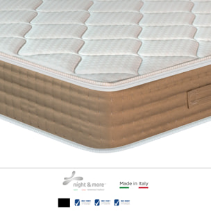 "Carmen" H26 cm 140x200 2 guanciali Hydrogel OMAGGIO a molle insacchettate indipendenti ,7 zone a portanza differenziata arrotolato