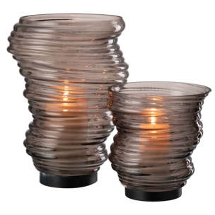 J-Line vase Tornado - verre - gris - small - Ø 16 cm