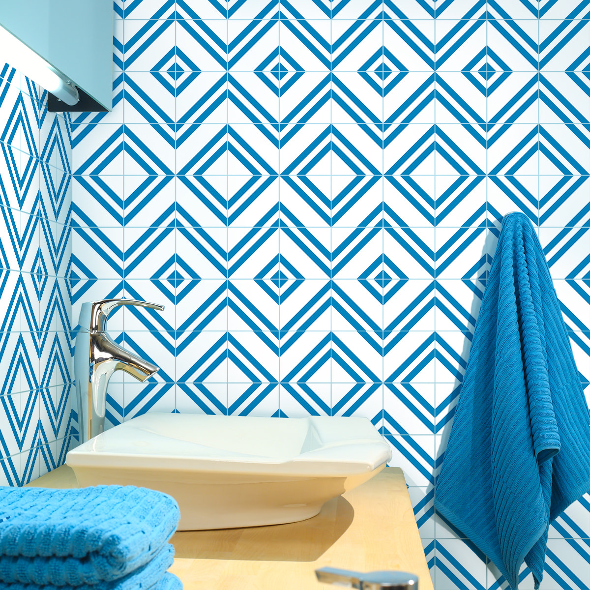 Stickers muraux - Sticker Mural Carrelage adhésif Cuisine Salle de Bain - 9 STICKERS CARRELAGES AZULEJOS GRAZIANO
