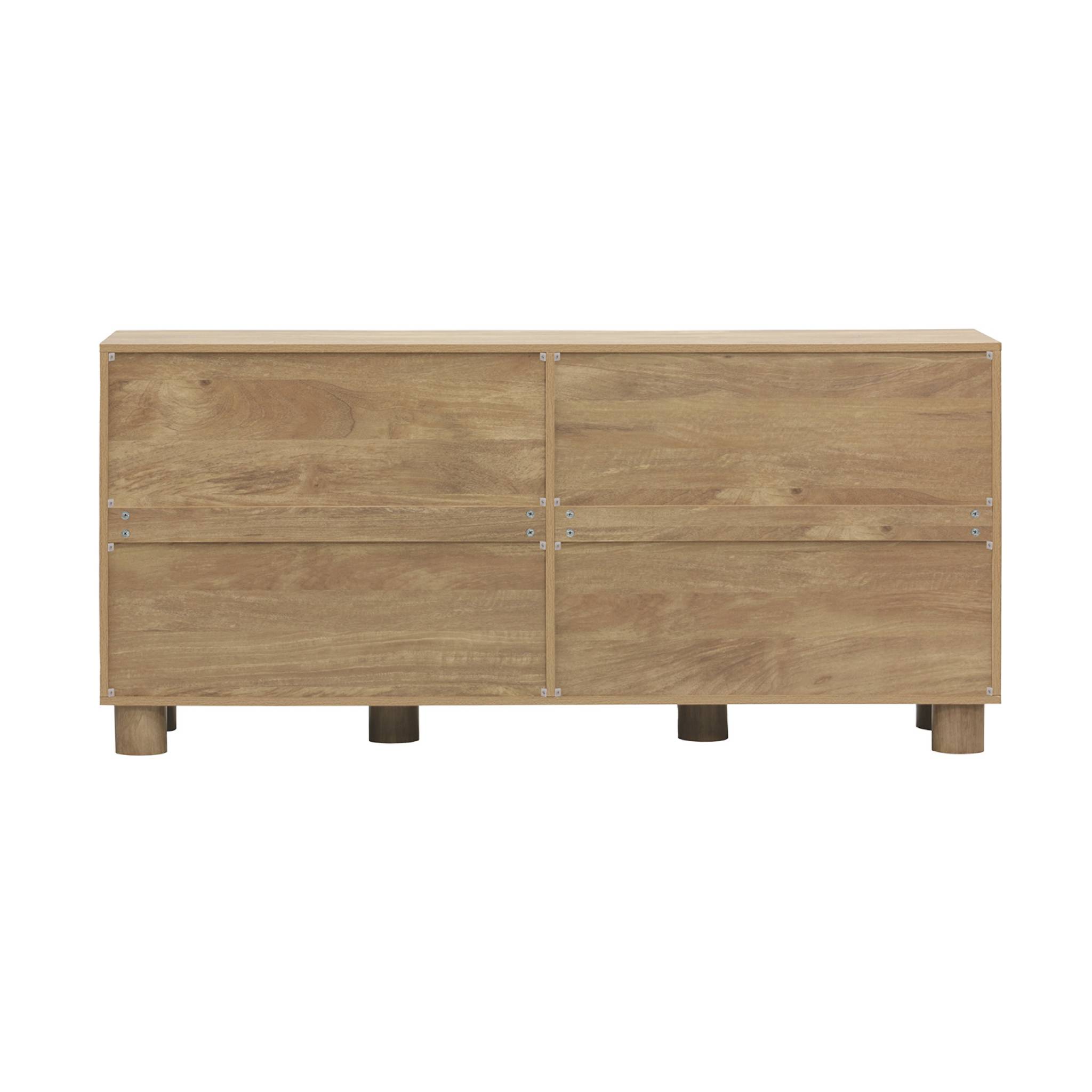 Buffet exotique effet bois de manguier 4 portes 155cm Pondi