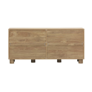 Buffet exotique effet bois de manguier 4 portes 155cm Pondi