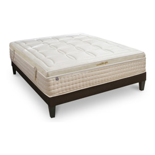 Ensemble Matelas Memoire de forme Empereur avec sommier en bois