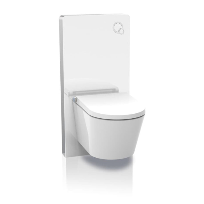 Glass bâti-support pour WC suspendu, hauteur 100,3 cm, double chasse 3/6 L, blanc (SATAMGW-FR)