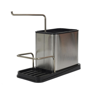 Porte Eponge Et Brosse Inox 22x10x13cm