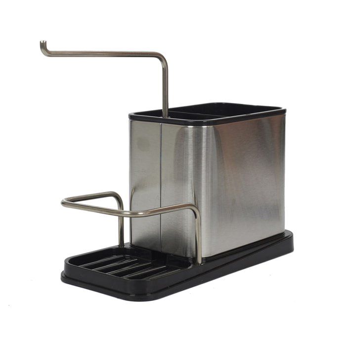 Porte Eponge Et Brosse Inox 22x10x13cm
