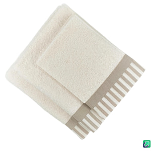 Set Spugna AMALFI 3 Pezzi: Viso+Ospite+Telo Bagno - 450 gr/m² - 100% Puro Cotone