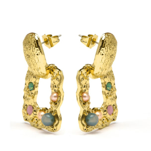 Pendientes Lux by Lux acabadoss en oro amarillo 18k