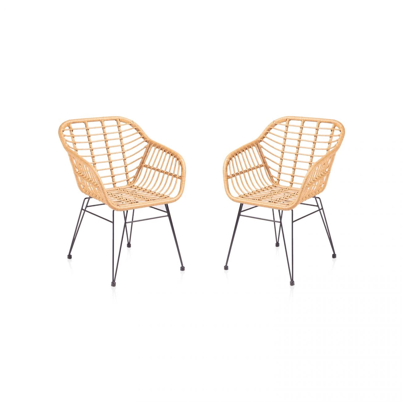 Pack 2 sillas de exterior Zaza Rattan