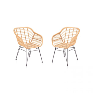 Pack 2 sillas de exterior Zaza Rattan