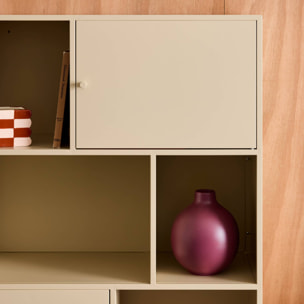 Buffet, meuble de rangement industriel métal 6 compartiments OKLAHOMA