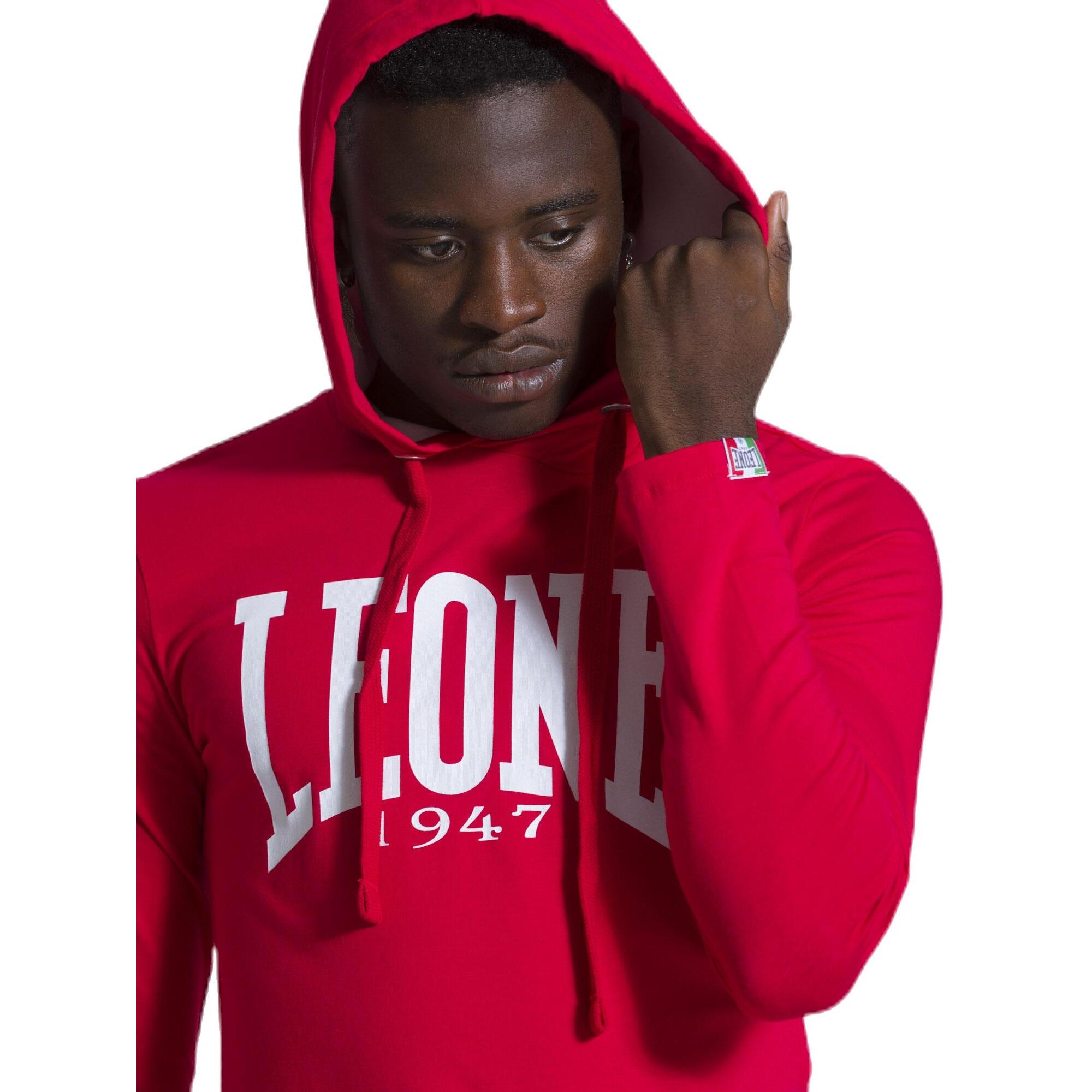 T-shirt da uomo con cappuccio maniche lunghe Leone 1947 Apparel