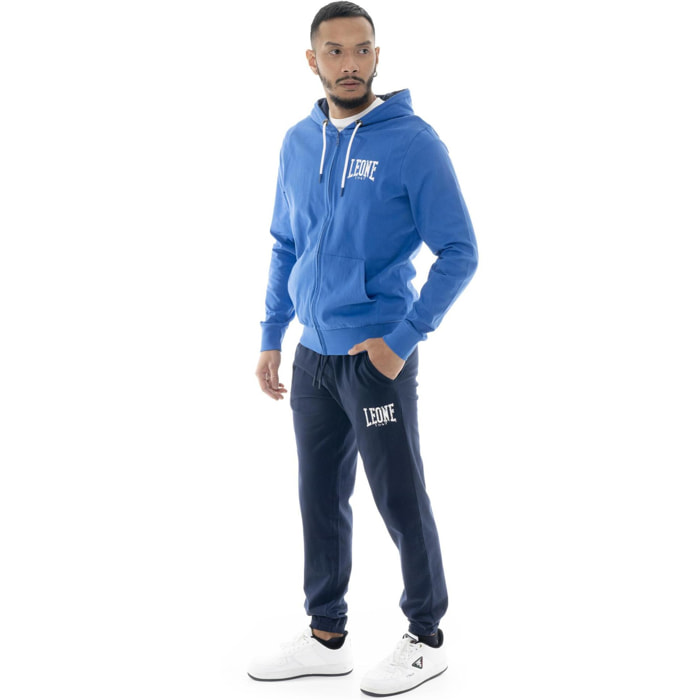 Tuta da uomo in cotone non garzato con cappuccio Leone Boxing legend