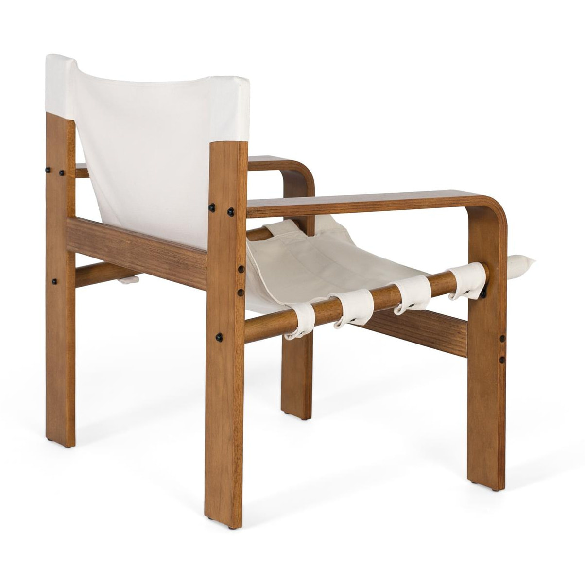 Sillón de Madera de Caucho 76 Cm Estilo Rústico Moderno