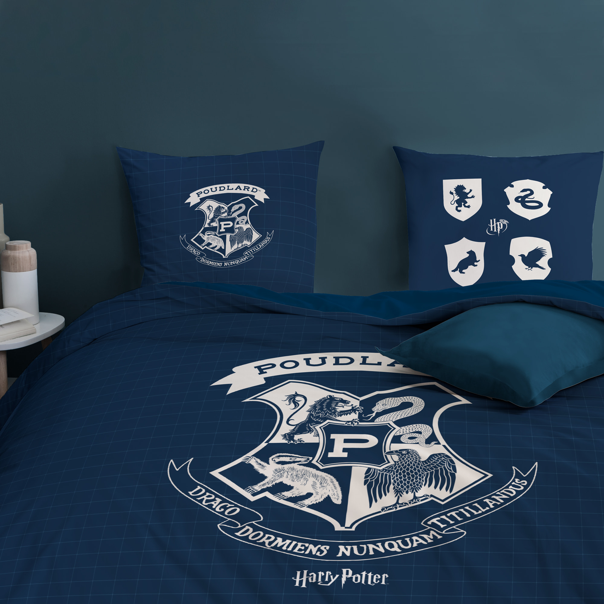Parure de lit imprimée 100% coton, HARRY POTTER PREPPY