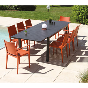 Ensemble table et chaises de jardin  - terracotta - GUETHAROS