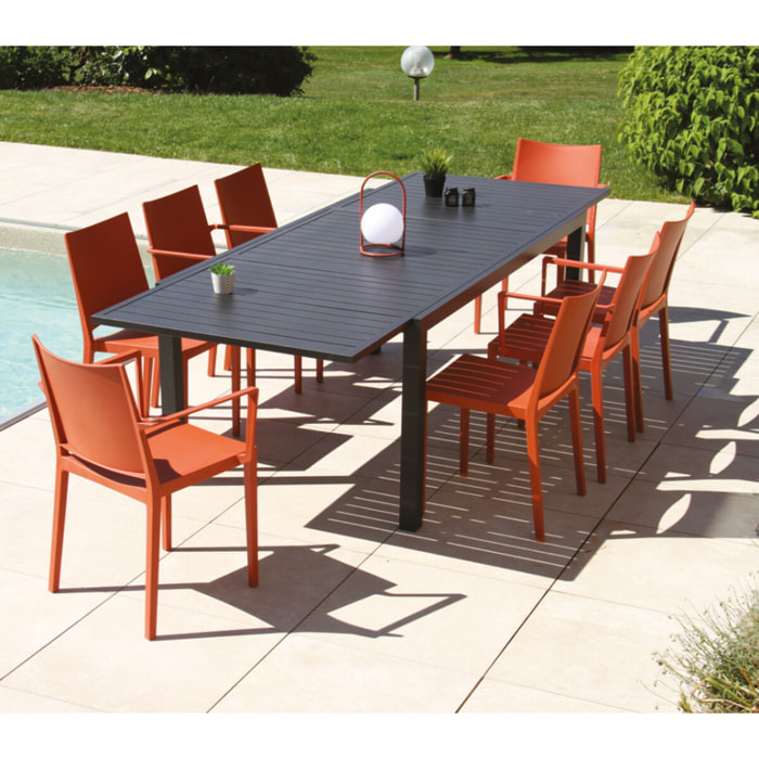 Ensemble table et chaises de jardin  - terracotta - GUETHAROS
