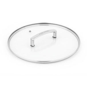 Couvercle 28 cm en verre et en aluminium SIGNATURE