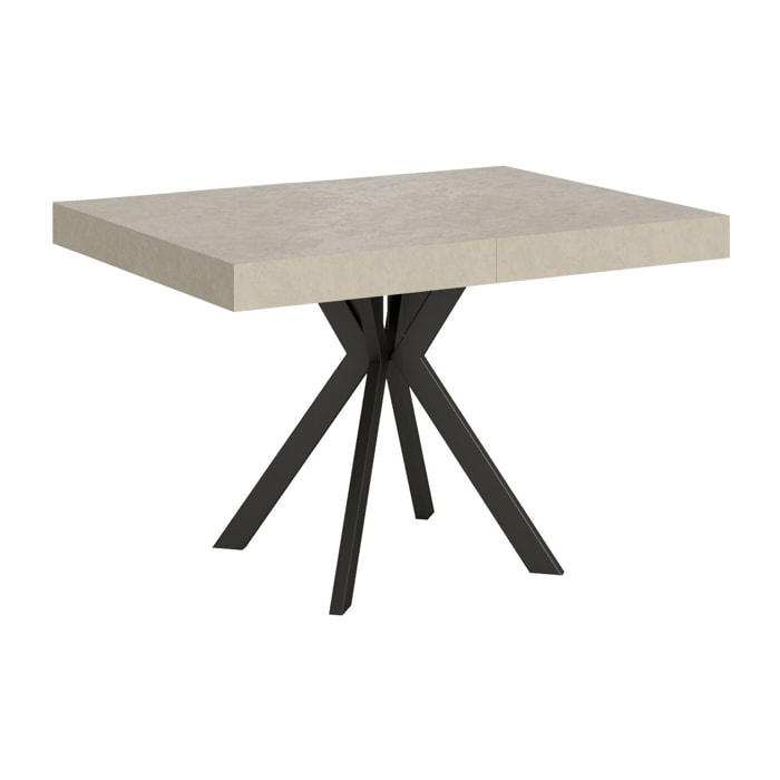 Mesa extensible 80x120/204 cm Dolcezza cachemira patas antracita