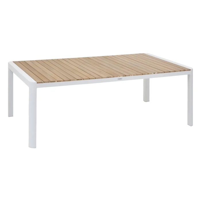 Table de jardin rectangulaire "Paradize" acacia en aluminium certifié FSC