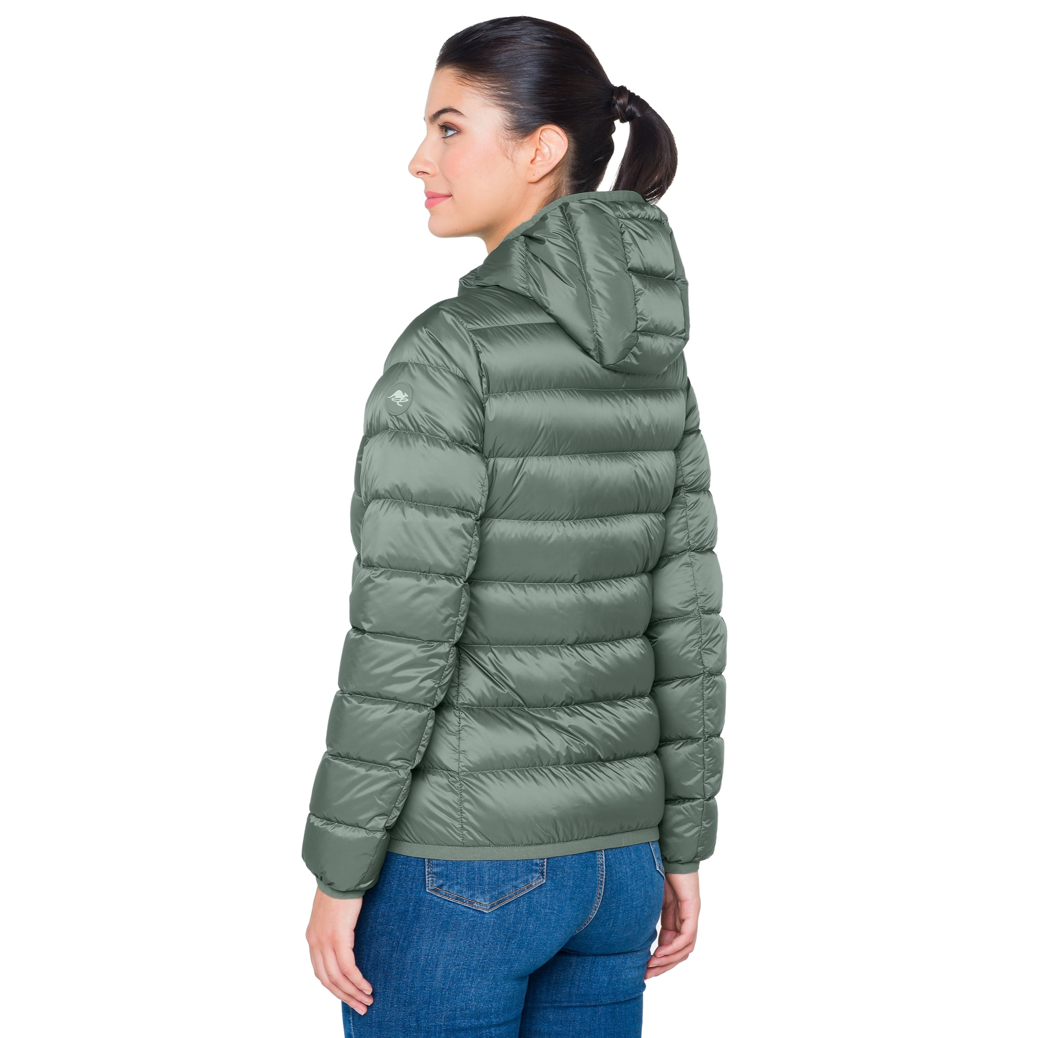 Plumífero Hot Buttered 100% plumón de ganso Chloe Matcha Vert