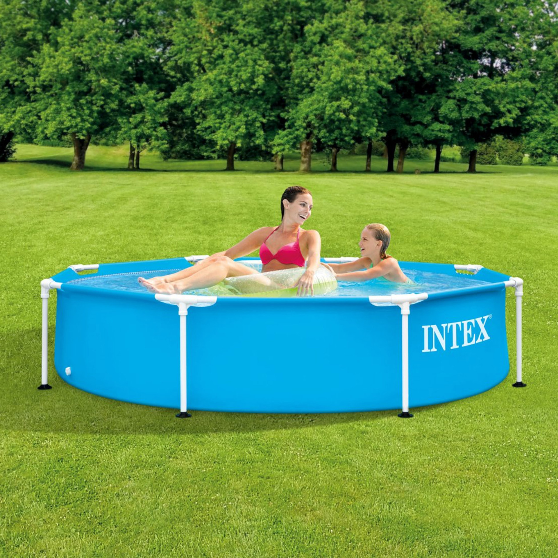 Intex Piscina Metal Frame rotonda, 244x51 cm