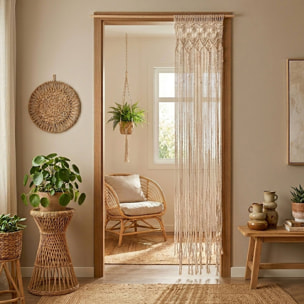 Cortina de Hilos Été de Macramé 90x200cm decorativa estilo Boho