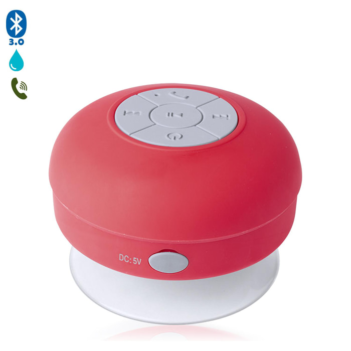 Altavoz Rariax Bluetooth con ventosa, resistente a salpicaduras de agua, especial ducha