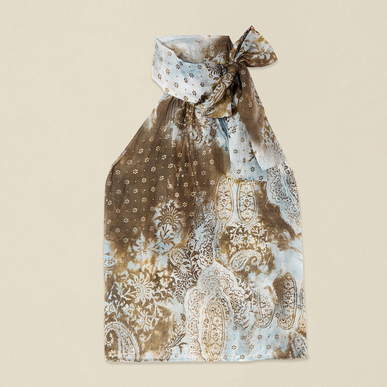 Oltre - Top fantasia con fiocco - Marrone