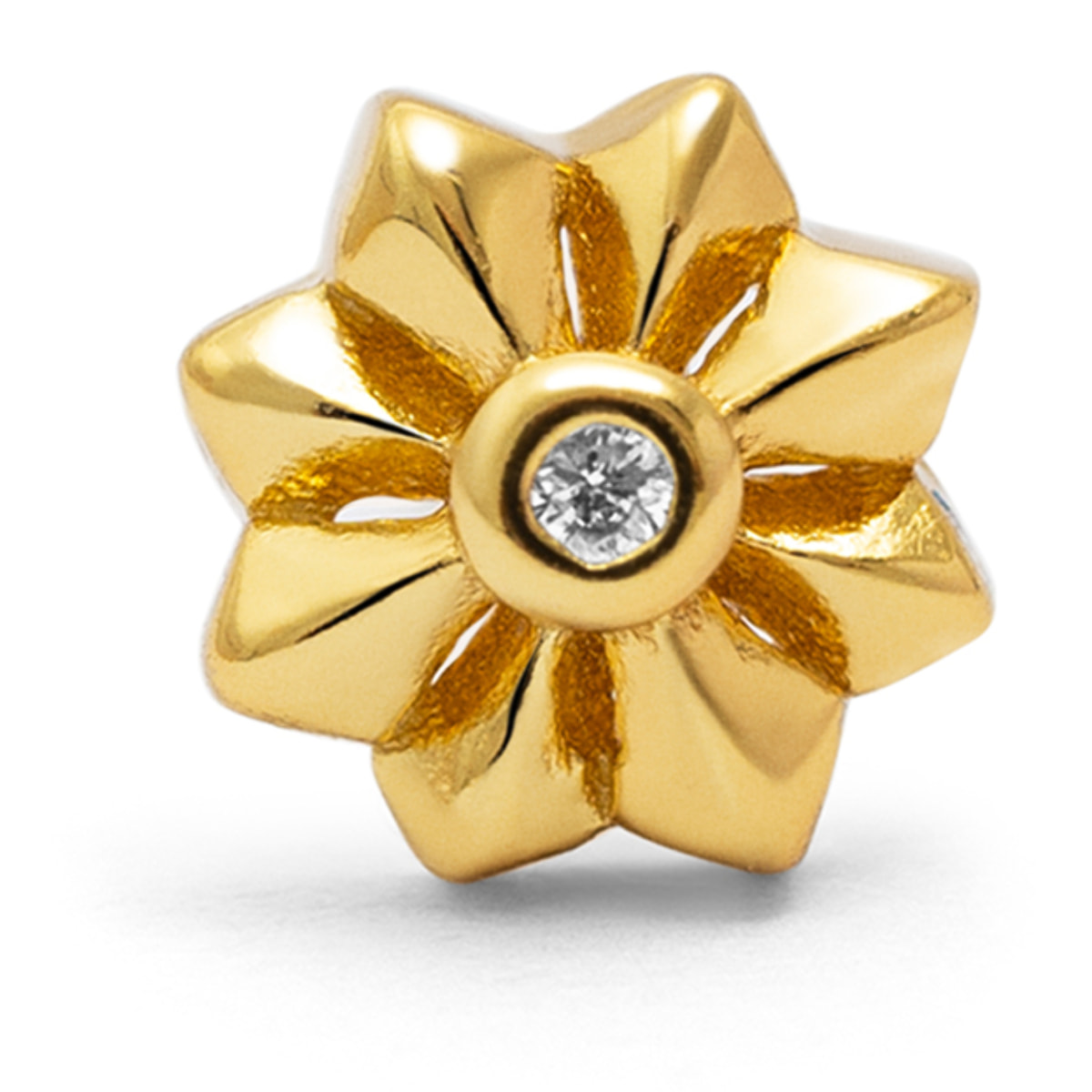 Pendiente Suelto Florencia Plata Baño Oro