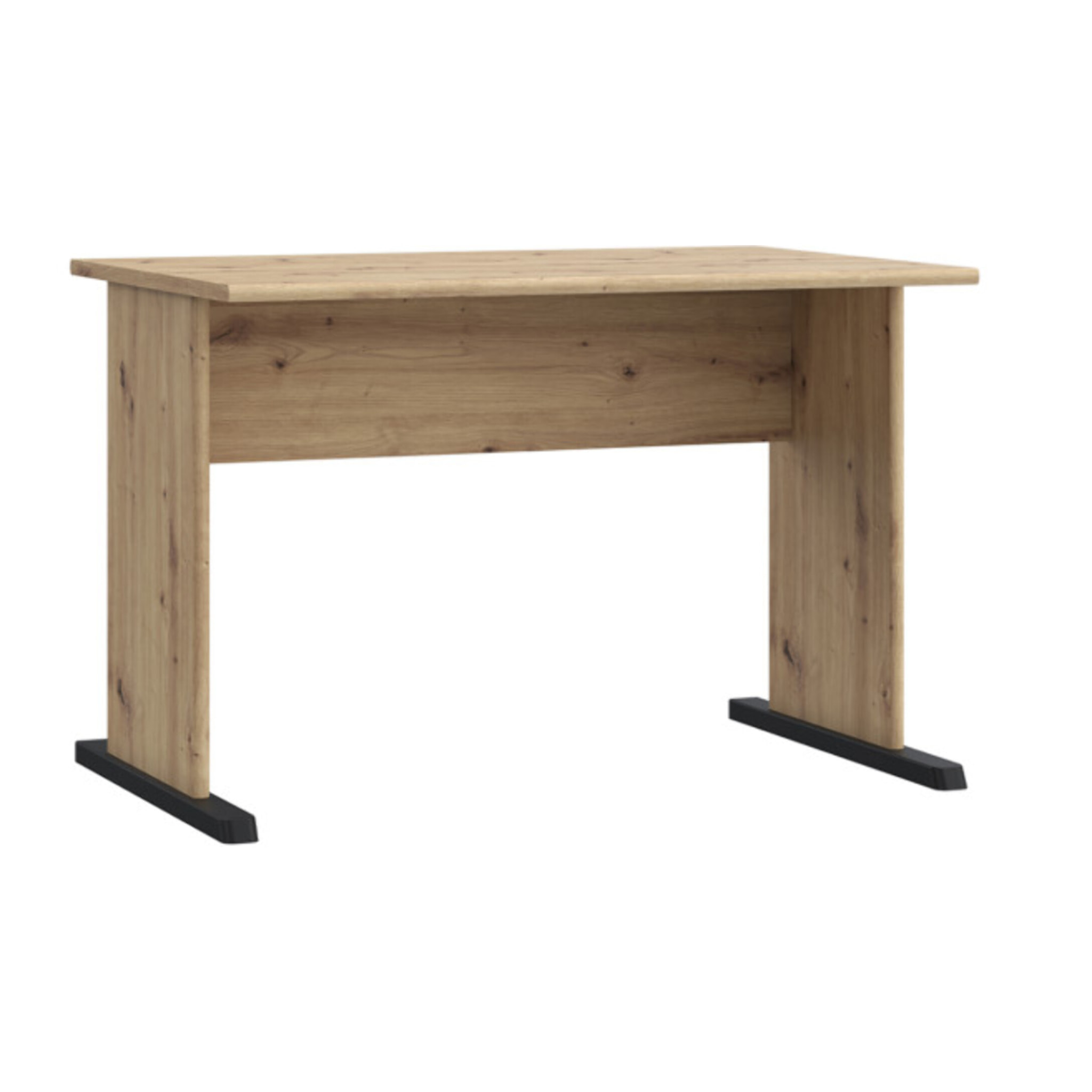 Bureau L. 108 cm décor chêne artisan avec piètement noir - MIA