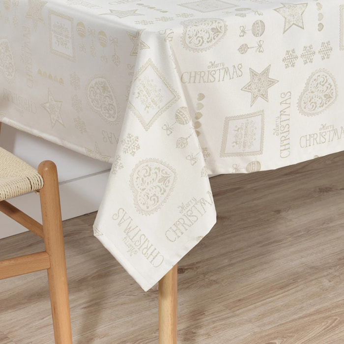 Nappe en tissu jacquard fil d'or PSC4732A
