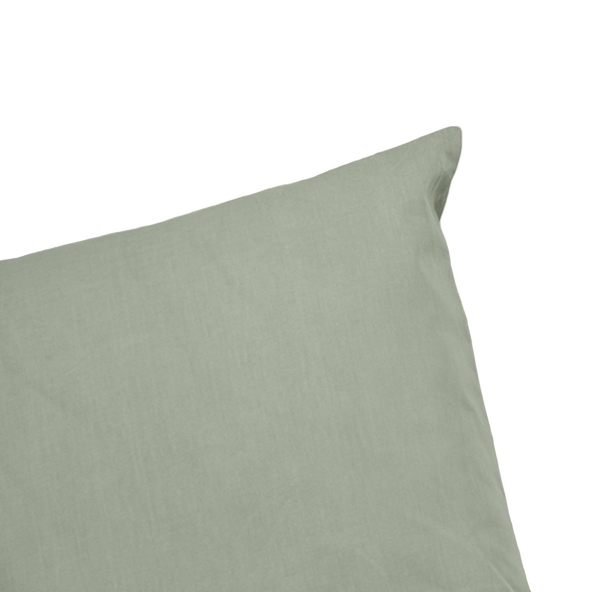 Parure de lit percale de coton 2 places sauge SKALA