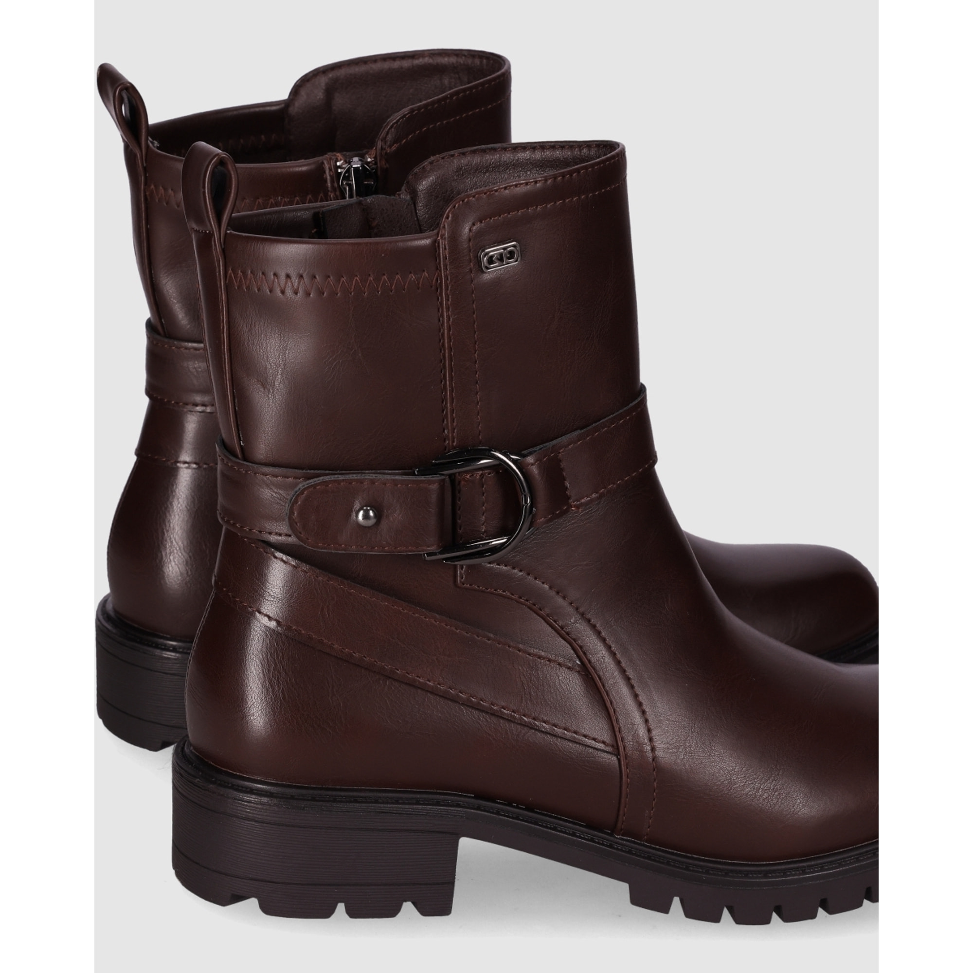 Botines - Marron/Dk.Brown - Tacón: Bajo