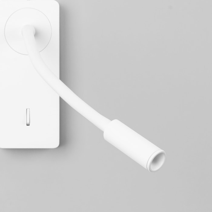 Forlight Mine - Luz de Lectura para Dormitorio LED con Luz Cálida 3000K con Interruptor Aplique de Pared Cabecero de Cama Blanco