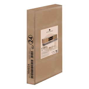 Meuble TV 2 portes "Colva" effet chêne