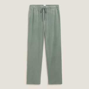 Pantalón terciopelo polar Esvelu color verde claro Poliéster