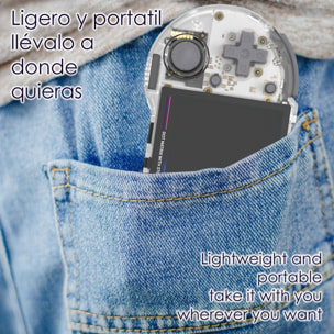 Console emulatore multipiattaforma RG353PS. Schermo IPS da 3,5"; sistema operativo Linux, quad-core da 1,8 GHz, WiFi, 128 GB. +23000 giochi.