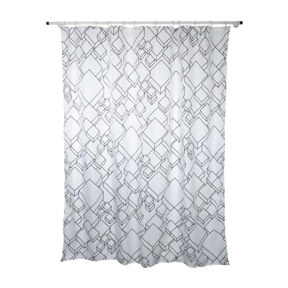 Rideau de douche Polyester PEER 240x180cm Blanc Spirella